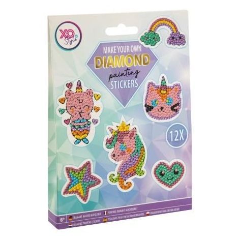 Set creativ, Creeaza propriile abtibilduri cu strasuri, Diamond paint stickers, Grafix - imagine 6